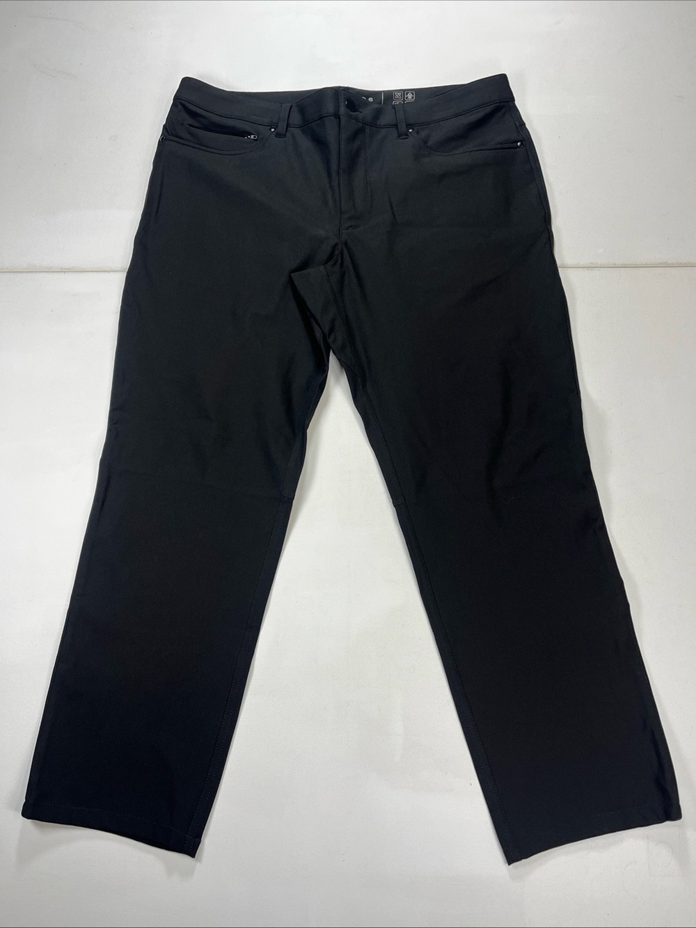 7 Diamonds Infinity Pants Slim Fit Chino Performance Golf Black Men’s 34 X 27